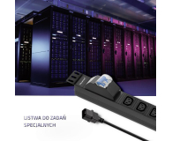 Qoltec RACK 19" 1U 10A PDU - 8 gniazd,  2m - 432111 - zdjęcie 6